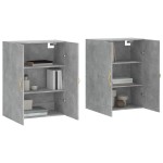 vidaXL Dulap cu montaj pe perete, 2 buc, gri beton, 69,5x34x90 cm vidaXL Dulap cu montaj pe perete, 2 buc, gri beton, 69,5x34x90 cm