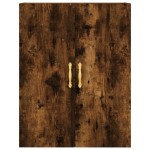 vidaXL Dulapuri montate pe perete, 2 buc, stejar afumat, 69,5x34x90 cm