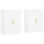 vidaXL Dulapuri cu montaj pe perete, 2 buc, alb, 69,5x34x90 cm