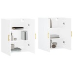 vidaXL Dulapuri cu montaj pe perete, 2 buc, alb, 69,5x34x90 cm
