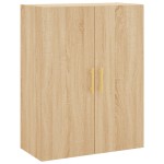 vidaXL Dulapuri montate pe perete, 2 buc, stejar sonoma, 69,5x34x90 cm