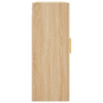 vidaXL Dulapuri montate pe perete, 2 buc, stejar sonoma, 69,5x34x90 cm