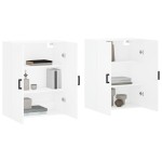 vidaXL Dulapuri cu montaj pe perete, 2 buc, alb, 69,5x34x90 cm