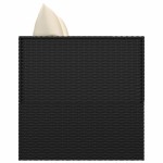 vidaXL Pat de exterior cu perne, negru, poliratan vidaXL Pat de exterior cu perne, negru, poliratan