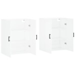 vidaXL Dulapuri cu montaj pe perete, 2 buc, alb, 69,5x34x90 cm