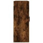 vidaXL Dulapuri montate pe perete, 2 buc, stejar afumat, 69,5x34x90 cm