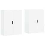 vidaXL Dulapuri cu montaj pe perete, 2 buc, alb, 69,5x34x90 cm