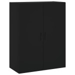 vidaXL Dulapuri cu montaj pe perete, 2 buc, negru, 69,5x34x90 cm