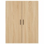 vidaXL Dulapuri montate pe perete, 2 buc, stejar sonoma, 69,5x34x90 cm