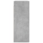 vidaXL Dulap cu montaj pe perete, 2 buc, gri beton, 69,5x34x90 cm