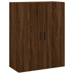 vidaXL Dulapuri montate pe perete, 2 buc, stejar maro, 69,5x34x90 cm