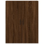 vidaXL Dulapuri montate pe perete, 2 buc, stejar maro, 69,5x34x90 cm