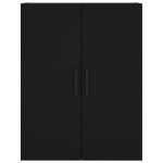 vidaXL Dulapuri cu montaj pe perete, 2 buc, negru, 69,5x34x90 cm