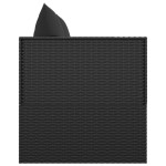 vidaXL Pat de exterior cu perne, negru, poliratan vidaXL Pat de exterior cu perne, negru, poliratan