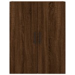 vidaXL Dulapuri montate pe perete, 2 buc, stejar maro, 69,5x34x90 cm