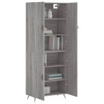 vidaXL Dulap înalt, gri sonoma, 69,5x34x180 cm, lemn compozit