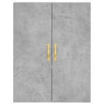 vidaXL Dulap înalt, gri beton, 69,5x34x180, lemn compozit