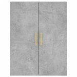 vidaXL Dulap înalt, gri beton, 69,5x34x180, lemn compozit