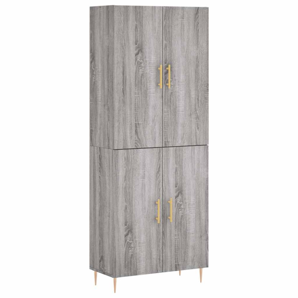 vidaXL Dulap înalt, gri sonoma, 69,5x34x180 cm, lemn compozit