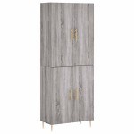 vidaXL Dulap înalt, gri sonoma, 69,5x34x180 cm, lemn compozit