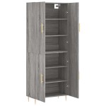 vidaXL Dulap înalt, gri sonoma, 69,5x34x180 cm, lemn compozit
