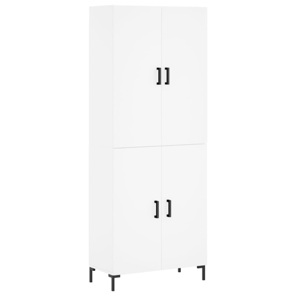 vidaXL Dulap înalt, alb, 69,5x34x180 cm, lemn compozit