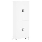 vidaXL Dulap înalt, alb, 69,5x34x180 cm, lemn compozit vidaXL Dulap înalt, alb, 69,5x34x180 cm, lemn compozit