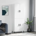 vidaXL Dulap înalt, alb, 69,5x34x180 cm, lemn compozit vidaXL Dulap înalt, alb, 69,5x34x180 cm, lemn compozit