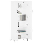 vidaXL Dulap înalt, alb, 69,5x34x180 cm, lemn compozit vidaXL Dulap înalt, alb, 69,5x34x180 cm, lemn compozit