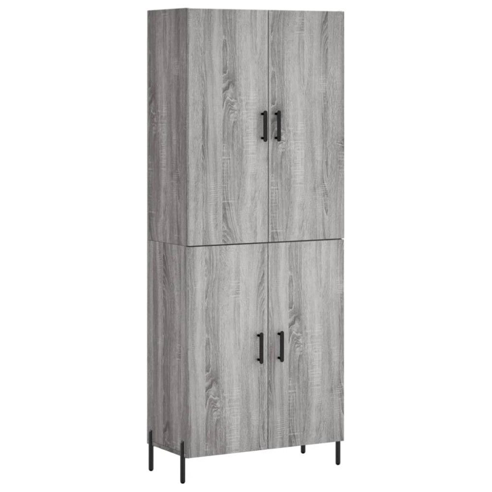 vidaXL Dulap înalt, gri sonoma, 69,5x34x180 cm, lemn compozit