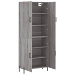 vidaXL Dulap înalt, gri sonoma, 69,5x34x180 cm, lemn compozit