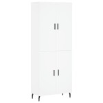 vidaXL Dulap înalt, alb, 69,5x34x180 cm, lemn compozit vidaXL Dulap înalt, alb, 69,5x34x180 cm, lemn compozit