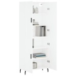 vidaXL Dulap înalt, alb, 69,5x34x180 cm, lemn compozit vidaXL Dulap înalt, alb, 69,5x34x180 cm, lemn compozit