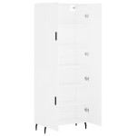 vidaXL Dulap înalt, alb, 69,5x34x180 cm, lemn compozit vidaXL Dulap înalt, alb, 69,5x34x180 cm, lemn compozit