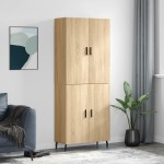 vidaXL Dulap înalt, stejar sonoma, 69,5x34x180 cm, lemn compozit