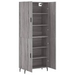 vidaXL Dulap înalt, gri sonoma, 69,5x34x180 cm, lemn compozit