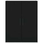 vidaXL Dulap înalt, negru, 69,5x34x180 cm, lemn compozit