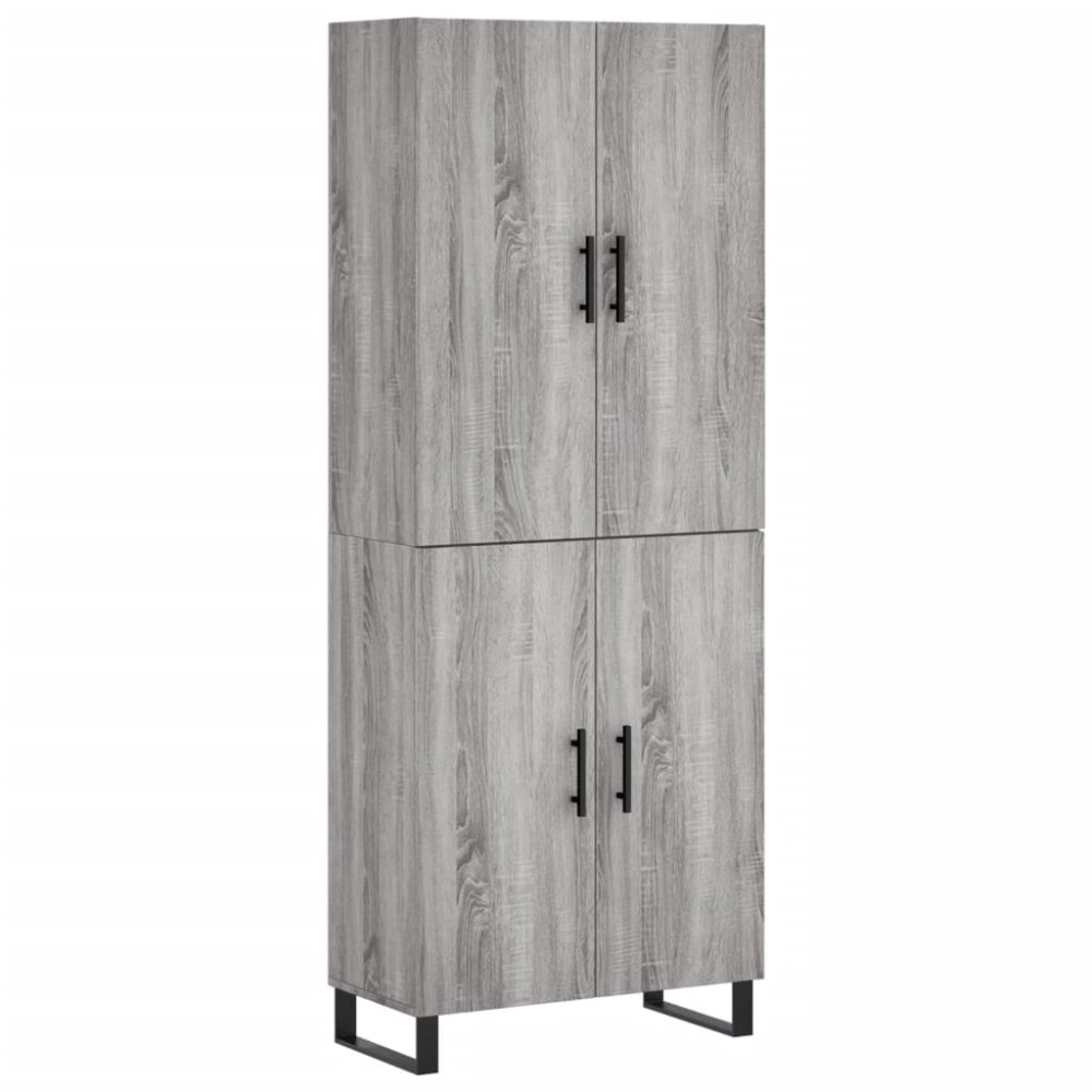 vidaXL Dulap înalt, gri sonoma, 69,5x34x180 cm, lemn compozit