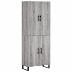 vidaXL Dulap înalt, gri sonoma, 69,5x34x180 cm, lemn compozit