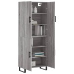 vidaXL Dulap înalt, gri sonoma, 69,5x34x180 cm, lemn compozit