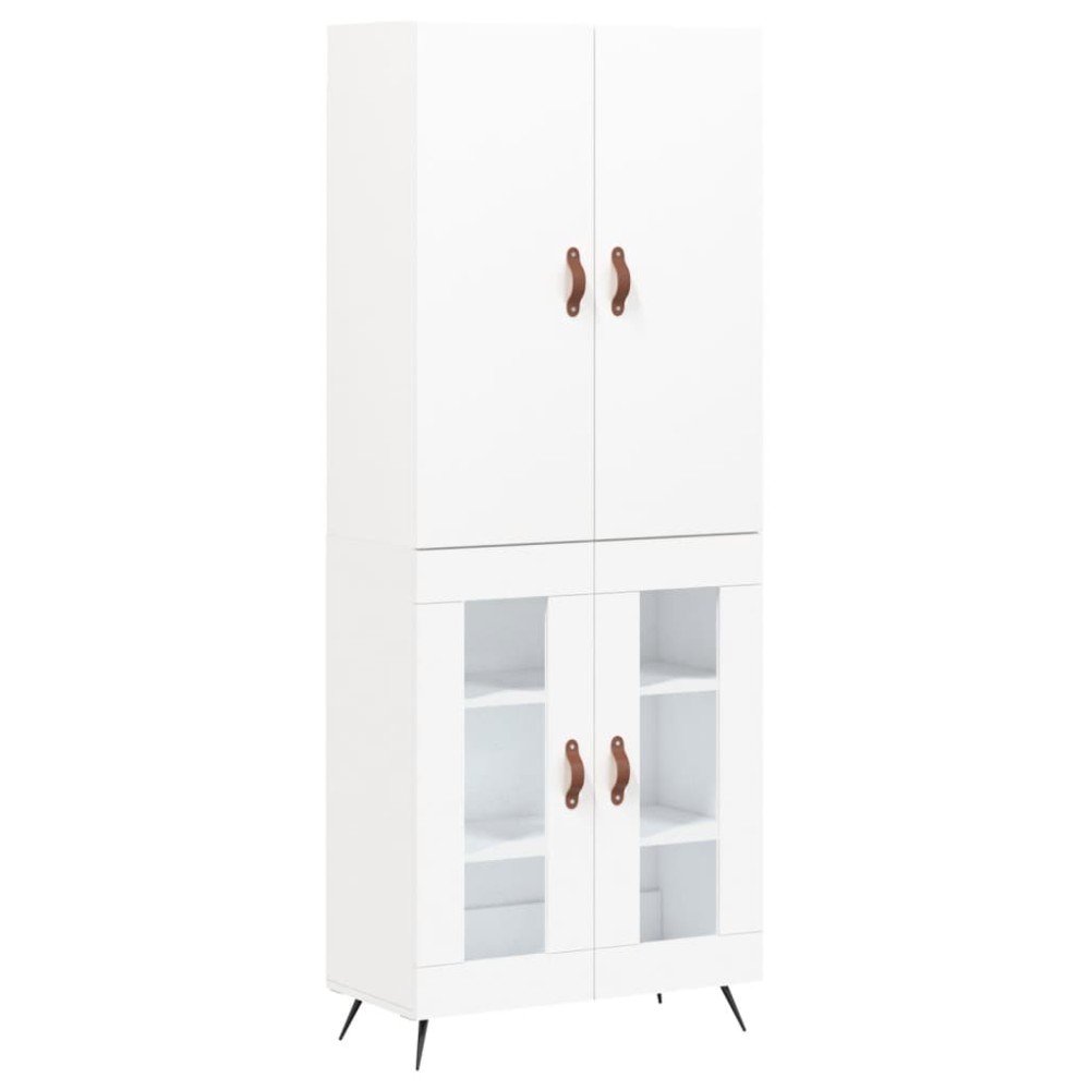 vidaXL Dulap înalt, alb, 69,5x34x180 cm, lemn compozit