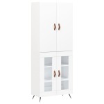 vidaXL Dulap înalt, alb, 69,5x34x180 cm, lemn compozit vidaXL Dulap înalt, alb, 69,5x34x180 cm, lemn compozit