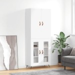 vidaXL Dulap înalt, alb, 69,5x34x180 cm, lemn compozit vidaXL Dulap înalt, alb, 69,5x34x180 cm, lemn compozit