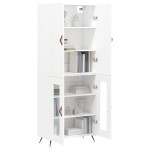 vidaXL Dulap înalt, alb, 69,5x34x180 cm, lemn compozit vidaXL Dulap înalt, alb, 69,5x34x180 cm, lemn compozit
