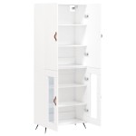 vidaXL Dulap înalt, alb, 69,5x34x180 cm, lemn compozit vidaXL Dulap înalt, alb, 69,5x34x180 cm, lemn compozit