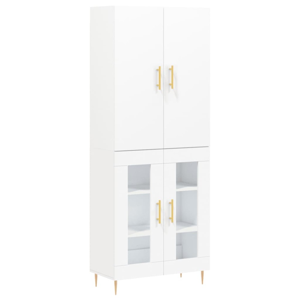 vidaXL Dulap înalt, alb, 69,5x34x180 cm, lemn compozit
