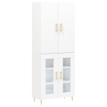 vidaXL Dulap înalt, alb, 69,5x34x180 cm, lemn compozit