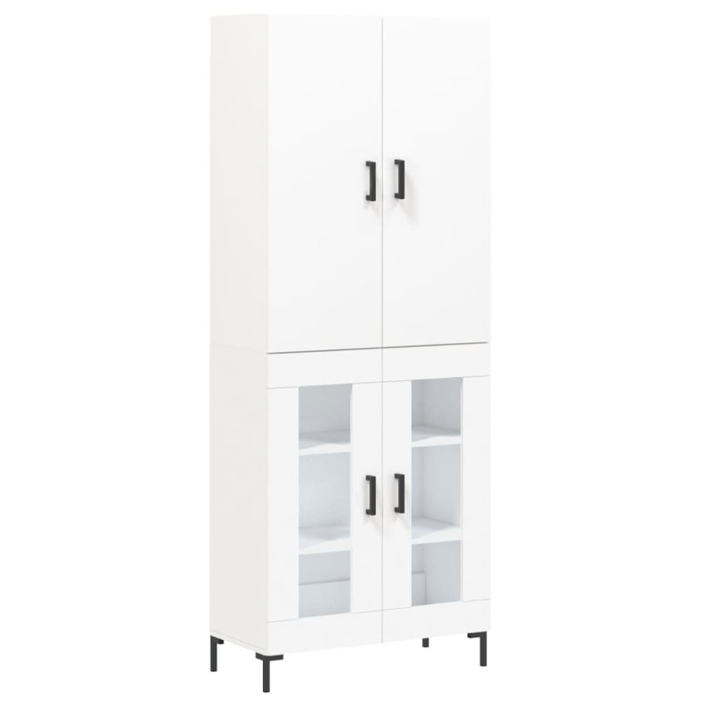 vidaXL Dulap înalt, alb, 69,5x34x180 cm, lemn compozit