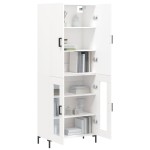 vidaXL Dulap înalt, alb, 69,5x34x180 cm, lemn compozit