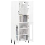 vidaXL Dulap înalt, alb, 69,5x34x180 cm, lemn compozit vidaXL Dulap înalt, alb, 69,5x34x180 cm, lemn compozit
